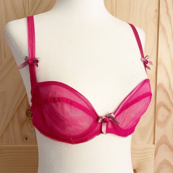 Agent Provocateur hot pink bra unlined 32a - Picture 1 of 13
